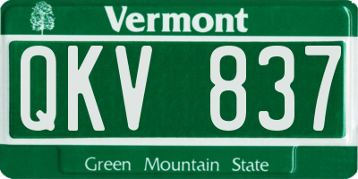 VT license plate QKV837