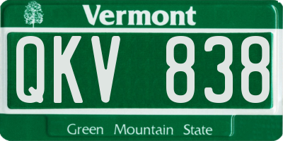 VT license plate QKV838