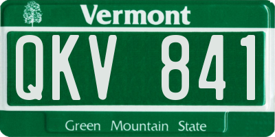 VT license plate QKV841
