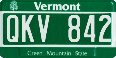 VT license plate QKV842