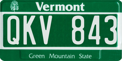 VT license plate QKV843