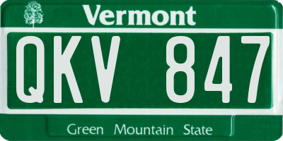 VT license plate QKV847