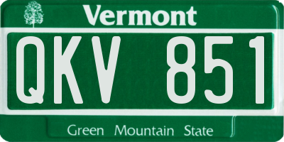 VT license plate QKV851