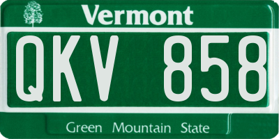 VT license plate QKV858