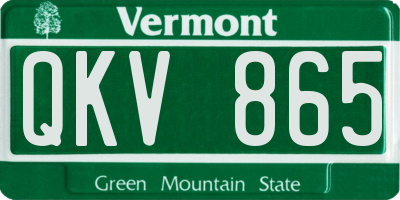 VT license plate QKV865