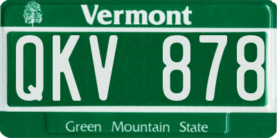 VT license plate QKV878
