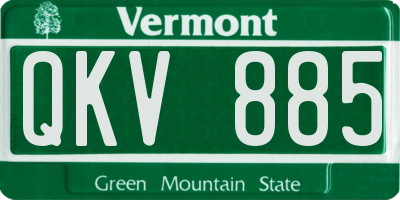 VT license plate QKV885