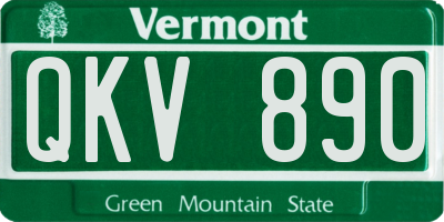 VT license plate QKV890