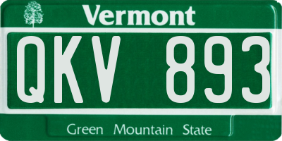 VT license plate QKV893