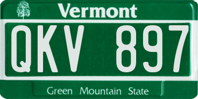 VT license plate QKV897