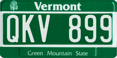 VT license plate QKV899