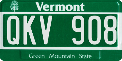VT license plate QKV908