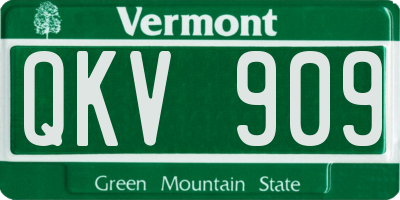 VT license plate QKV909