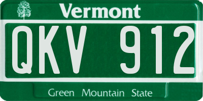 VT license plate QKV912