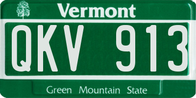 VT license plate QKV913