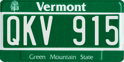 VT license plate QKV915