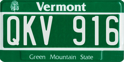 VT license plate QKV916
