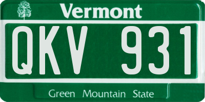 VT license plate QKV931