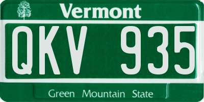 VT license plate QKV935