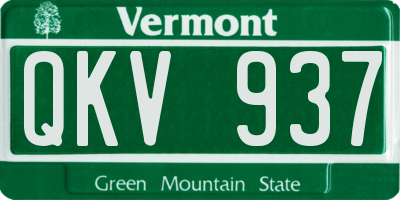 VT license plate QKV937