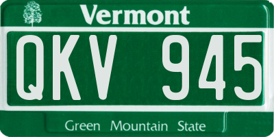 VT license plate QKV945