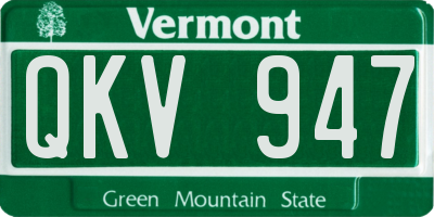 VT license plate QKV947