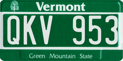 VT license plate QKV953