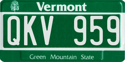 VT license plate QKV959