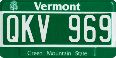 VT license plate QKV969