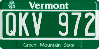 VT license plate QKV972