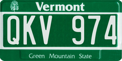 VT license plate QKV974