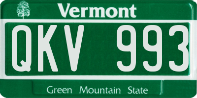VT license plate QKV993