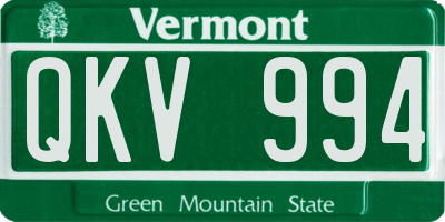 VT license plate QKV994