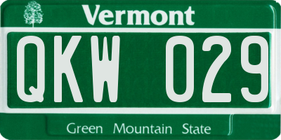 VT license plate QKW029