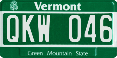 VT license plate QKW046