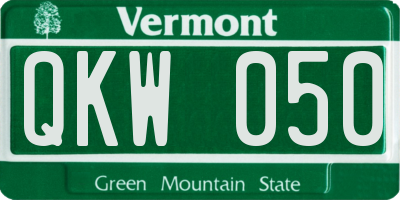 VT license plate QKW050