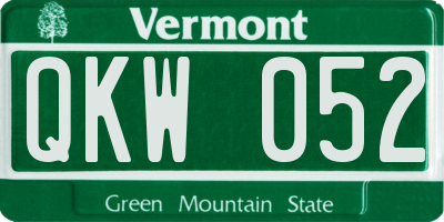 VT license plate QKW052