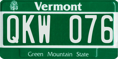 VT license plate QKW076