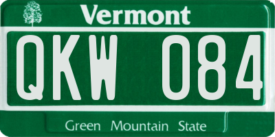 VT license plate QKW084