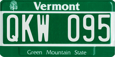 VT license plate QKW095