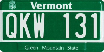 VT license plate QKW131
