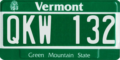 VT license plate QKW132