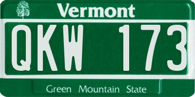 VT license plate QKW173