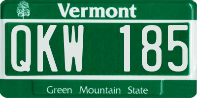 VT license plate QKW185