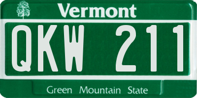 VT license plate QKW211