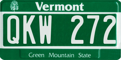 VT license plate QKW272