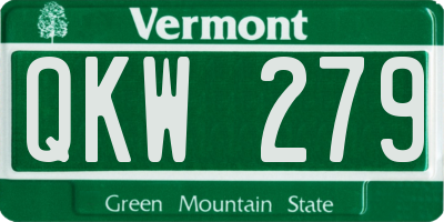 VT license plate QKW279