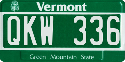 VT license plate QKW336