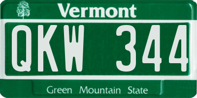 VT license plate QKW344
