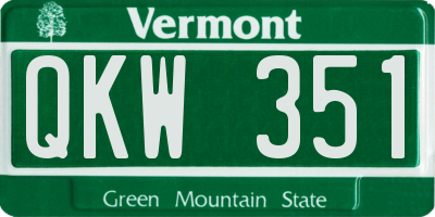 VT license plate QKW351